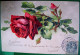 Cpa  FLEURS , TIGE De ROSES ROUGES , Gaufrée, Signée C KLEIN , 1906 , RED ROSE A/s EMBOSSED EARLY PC - Klein, Catharina