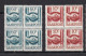 2 Blocs  De 4 Timbres  Saar Sarre   Mi :DE-SL 239    &  Mi :DE-SL 240   Saarpost  1948  Tirage 2 140 000 &  1 970 000 - Neufs