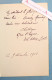 ● L.A.S 1903 Christiane WILLETTE Née Bastion Compagne Du Peintre Adolphe à M. Messien - L'Isle Adam - Lettre Autographe - Painters & Sculptors