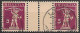 Schweiz Suisse 1927: Zwischensteg 5+5 Pont Gutter-pair Zu S36 Mi WZ24C S36 Mit Voll-⊙ LYSS 8.X.29 (Zu CHF 80.00) - Se-Tenant