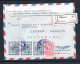 SAUDI ARABIA - 1951 - REGITERED COVER MECCA TO TIPTON, STAFFS  VARIOUS FRANKINGS - Arabia Saudita