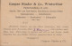 1906/7 Schweiz Geschäftskarte, Caspar Studer & Co. Zum: 80; Mi: 82 Ziffermuster,ⵙ LIESTAL - Storia Postale