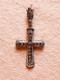 Bijoux-pendentif-24-croix Chrétienne En Argent 835 Et Strasses - Religion & Esotérisme