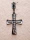 Bijoux-pendentif-24-croix Chrétienne En Argent 835 Et Strasses - Religion &  Esoterik