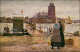 Postkaart Dordrecht Künstlerkarte Anleger Und Stadt 1916  - Otros & Sin Clasificación