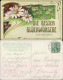  Jugenstil - Neujahr - Kamille - Präge-Künstlerkarte 1908 Goldrand - Anno Nuovo