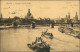 Ansichtskarte Dresden Dampfer, Baggerschiff - Flussbadeanstalten - Stadt 1917  - Dresden