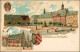 Ansichtskarte Litho AK Hanau Marktplatz, Heraldik - Künstlerkarte 1900 - Hanau