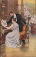 Künstlerkarte K. Ekwall "Frau Musika", Paar Mit Musikinstrumenten 1910 - Musique Et Musiciens