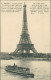 CPA Paris Eiffelturm, Fahrgastschiff 1916 - Eiffeltoren