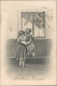 Glückwunsch - Neujahr/Sylvester Kinder Schauen Aus Fenster 1906 - Nouvel An