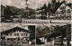 Oberammergau 4 Foto-Ansichten Bergbahn, Hänsl Gretl-Heim Hotel Alte Post 1964 - Oberammergau