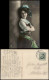 Schöne Frau - Gudrun Hildebrand - Kleid Colorierte Fotokarte 1912 - Personen