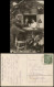 Ansichtskarte  Fotokunst Frauen Im Holzhaus Davor Mann 1911 - Personen
