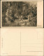 Ansichtskarte  Künstlerkarte "Belauscht" Frauen Auf Wiese, Art Postcard 1920 - Personen