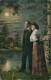 Ansichtskarte  Mann Und Frau Im Mondschein - Liebe 1913 - Paare