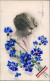 Foto  Frau Patriotika - Flagge Blaue Nelken 1917 Privatfoto - Bekende Personen