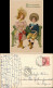 Ansichtskarte  Goldrand Prägekarte Junge Mädchen Liebesbote 1909 Goldrand - Couples