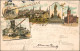 Ansichtskarte Litho AK Essen (Ruhr) Stadt, Geschütze, Kanone, Krupp 1897 - Essen