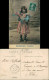 Menschen Soziales Leben Kind Mädchen Mit Blumen "Heureuses Paques" 1908 - Portraits