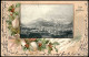 Ansichtskarte Bad Reichenhall Stadt - Blumenornament Mistel 1900 Passepartout - Bad Reichenhall