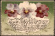 Ansichtskarte  Botanik :: Blumen Stiefmütterchen - Jugendstilkarte 1903 - Other & Unclassified