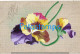 228194 ART ARTE BEAUTY FLOWER HAND PAINTED CIRCULATED TO ARGENTINA POSTAL POSTCARD - Non Classés