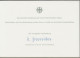 Bund: Minister Card - Ministerkarte Typ IV, Berlin Mi-Nr. 666: " 100 Jahre Berliner Philharmonisches Orchester "  X - Lettres & Documents