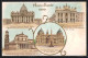 Lithographie Vatikanstadt, Sacrosanta Patriarchalis Basilica Vaticana, S. Mariae Maioris & S. Pauli Ad Viam Ostiensem  - Vatican