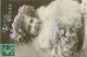 Portrait Fillette Fleurs - Bonne Année  Q 2596 - Portraits