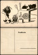 Wurstmaschine Politik Scherzkarte Scherenschnitt/Schattenschnitt 1928 - Silhouette - Scissor-type