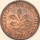 Germany Federal Republic - Pfennig 1990 D, KM# 105 (#4505) - 1 Pfennig