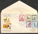 Netherlands 1950 Child Welfare 5v, FDC, Open Flap, Stamped Address, First Day Cover - Lettres & Documents