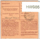 BRD 138 Auf Paketkarte, Portogerecht #HW986 - Altri & Non Classificati