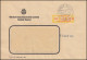 17-P Dienst-B Billett Mit Nummer 90431 Brief Bohrmaschinenfabrik SAALFELD 1958 - Storia Postale