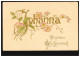 Ansichtskarte Vornamen: Johanna, Schriftzug Mit Blumen, Gelaufen 1912 - Prénoms