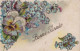 FANTAISIE  -  BONNE ANNEE  -  FLEURS  -  BRILLANTS  - - New Year