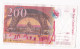 200 Francs Eiffel 1996, Alphabet : L 019981705, Tres Beau Billet - 200 F 1995-1999 ''Eiffel''