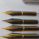 Delcampe - Vintage Dip Pen Nibs TASO 155 EF Feder 8 Pcs In Metal Box Calligraphy #5564 - Schrijfgerief