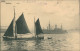 Ansichtskarte Hamburg Hafen Dampfer Und Segelboot 1913 - Other & Unclassified