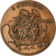 France, Médaille, 40ème Anniversaire Du Débarquement, 1984, Bronze, Tschudin - Other & Unclassified