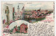 39001307 - Lithographie. Gruss Aus Brandenburg A.d. Havel. Abgebildet Ist Der Roland Am Rathaus, Das Rathaus, Die Total - Brandenburg