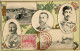 Japan Russia War Propaganda Embossed Postcard - Giordania