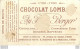 CHROMO  CHOCOLAT LOMBART CHIENS DE MEUTE - Lombart