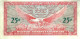 USA UNITED STATES 25 CENTS MILITARY CERTIFICATE RED WOMAN SERIES 641 VF ND(1965-68) PM59a READ DESCRIPTION CAREFULLY !! - 1965-1968 - Reeksen 641