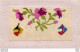 CARTE BRODEE ET DRAPEAUX - Embroidered