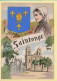 Province : LA SAINTONGE / Blason / Costume / Folklore / Illustrateur (voir Scan Recto/verso) - Poitou-Charentes