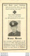 MEMENTO AVIS DE DECES SOLDAT ALLEMAND  HANS NONN 16/04/1942 - Obituary Notices