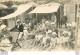 CARTE PHOTO SCENE  DE  BORD DE MER GROUPE DE PERSONNES ET CABINES - To Identify