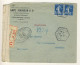 (C14) - Y&T N°140 X2 SEMEUSE - LETTRE RECOMMANDEE CENSUREE RAU COURBEVOIE D => HOLLANDE 1916 TARIF 1-20GRS 01/05/1910 - Cartas & Documentos